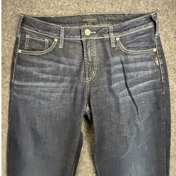 Silver Jeans Avery Slim Boot Dark Wash Denim Jeans Women 33x33 - Picture 5 of 11